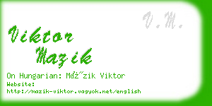 viktor mazik business card